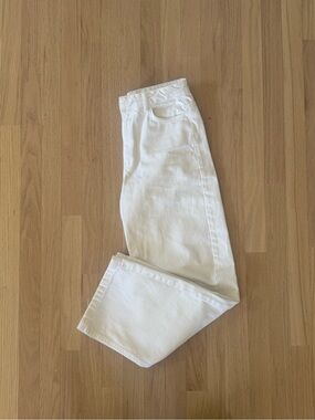 Zara White barrel Jeans